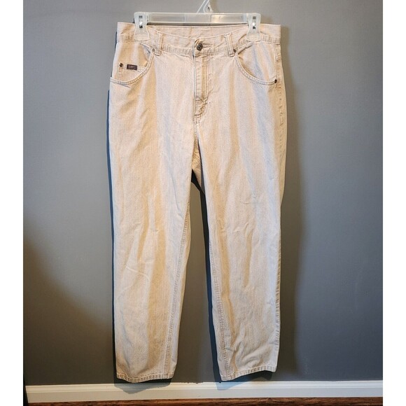 Lee Original Jeans Tan Khaki Straight Leg Vintage Women's Size 12M - Picture 1 of 7